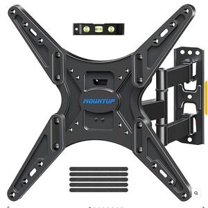 MOUNTUP Full Motion TV Wall Mount Swivel Tilt Extension Black